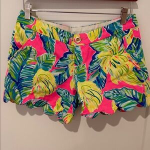 Lilly Pulitzer EUC Scalloped Buttercup Shorts Size 0